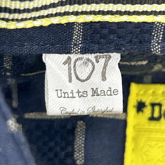 Descendant of Thieves Shirt Men 2XL Blue Squares Button Down 107 Limited Edition - Picture 3 of 10